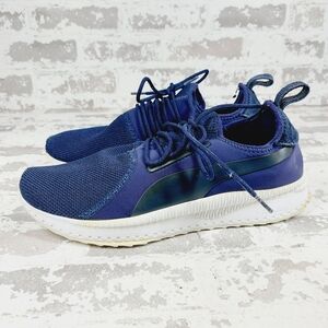 Puma Ignite Blue Lace Up Comfy Athleisure Running Trainers Sneakers D355